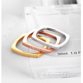 Weiße Goldplattierung Trendy Ring Silber 925